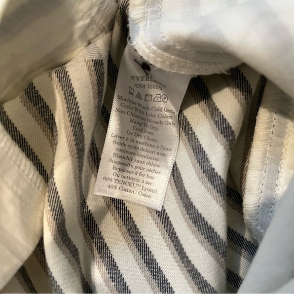 NWT, Everlane The TENCEL Way-High Taper Pant Ombre Stripe, Sz 14 - Picture 13 of 15